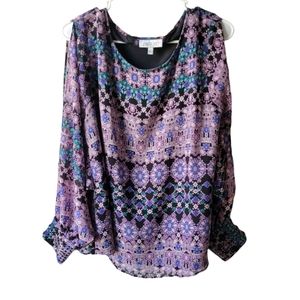 Jennifer Lopez Women Top  Size L Multicolor Blouse